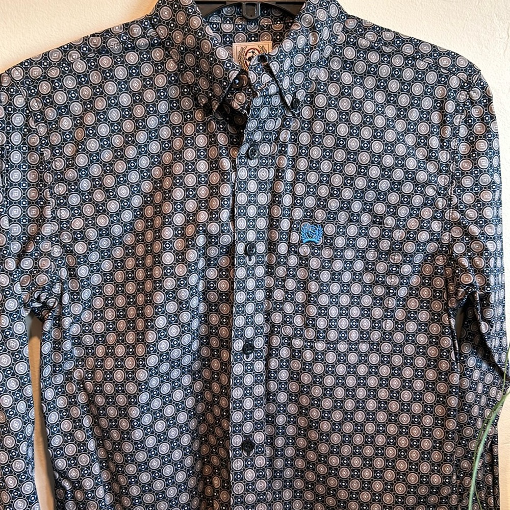 Cinch boys Medium button down shirt like new